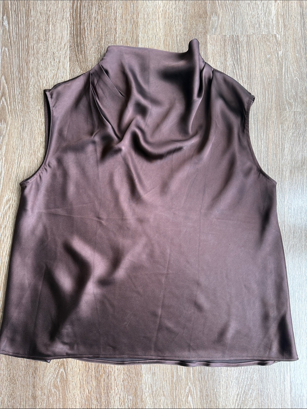 LOFT Sleeveless Satin Cowl Neck Top